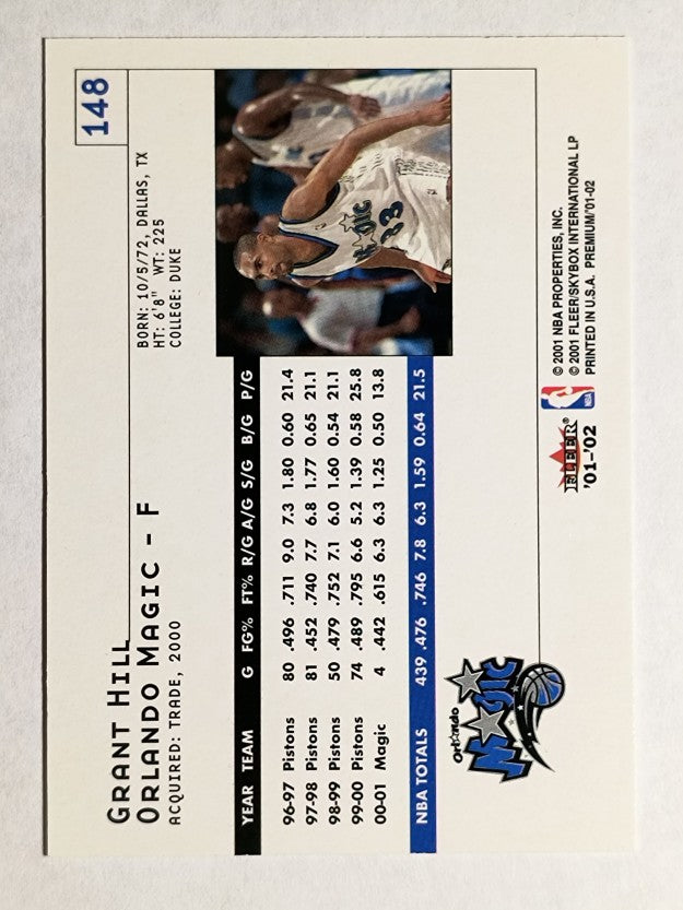 2001-02 Fleer Premium #148 Grant Hill