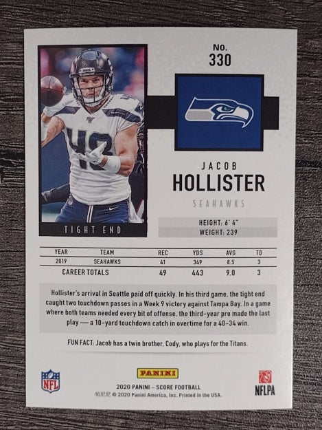 2020 Score #330 Jacob Hollister