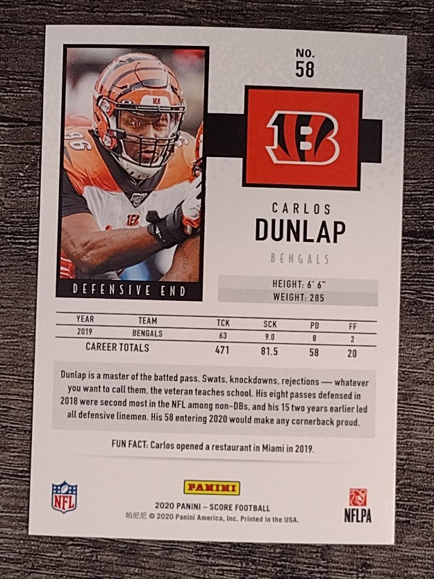 2020 Score #58 Carlos Dunlap