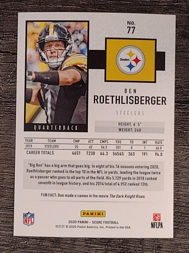 2020 Score #77 Ben Roethlisberger