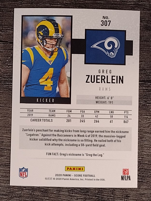 2020 Score #307 Greg Zuerlein