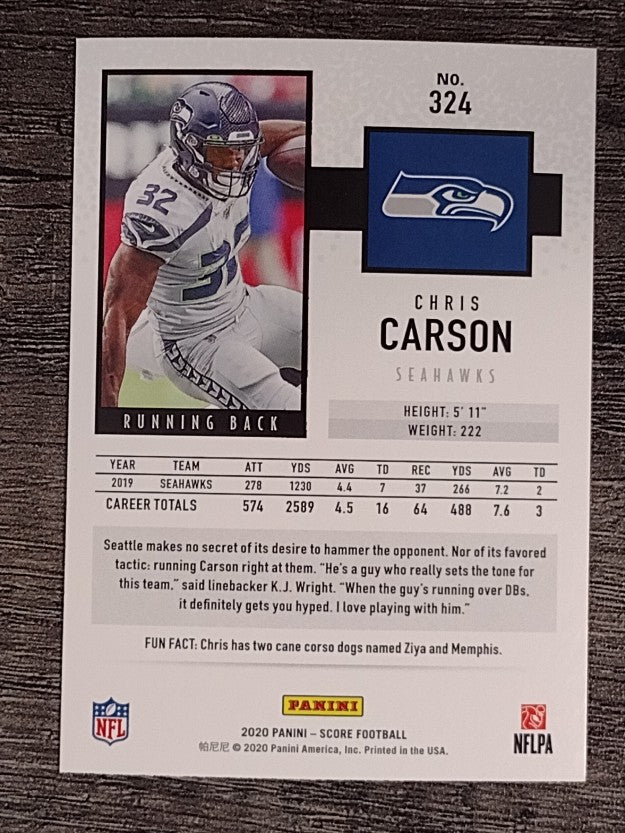 2020 Score #324 Chris Carson