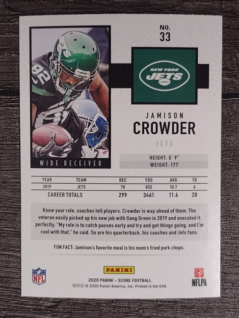 2020 Score #33 Jamison Crowder