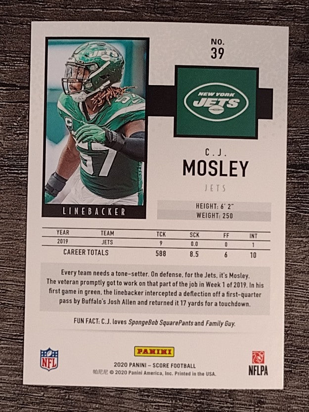 2020 Score #39 C.J. Mosley