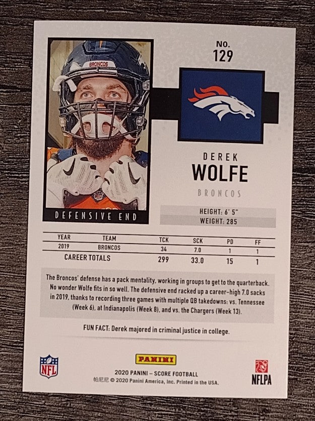 2020 Score #129 Derek Wolfe