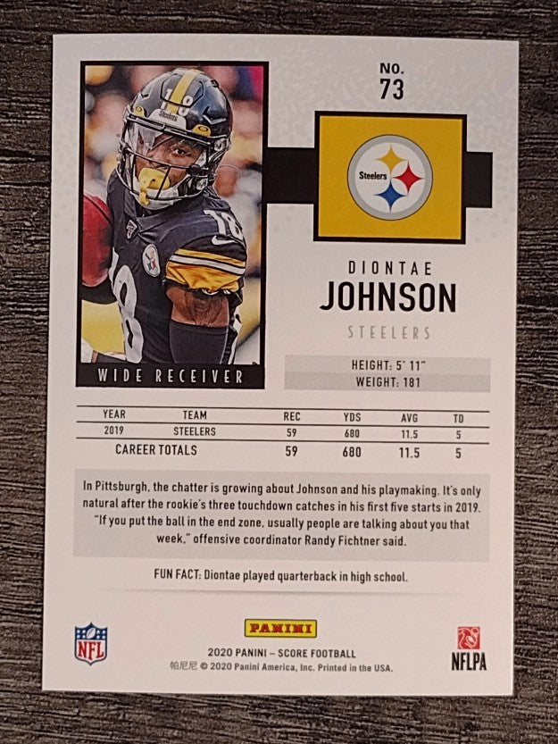 2020 Score #73 Diontae Johnson
