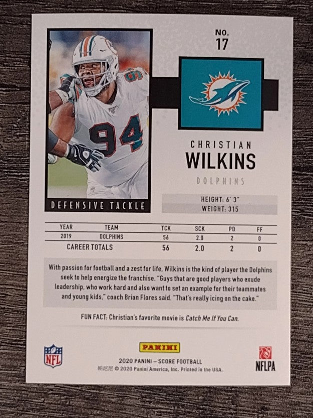 2020 Score #17 Christian Wilkins
