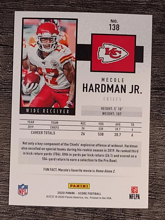 2020 Score #138 Mecole Hardman Jr.