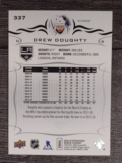 2018-19 Upper Deck #337 Drew Doughty