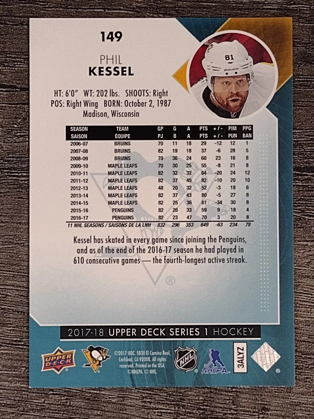 2017-18 Upper Deck #149 Phil Kessel