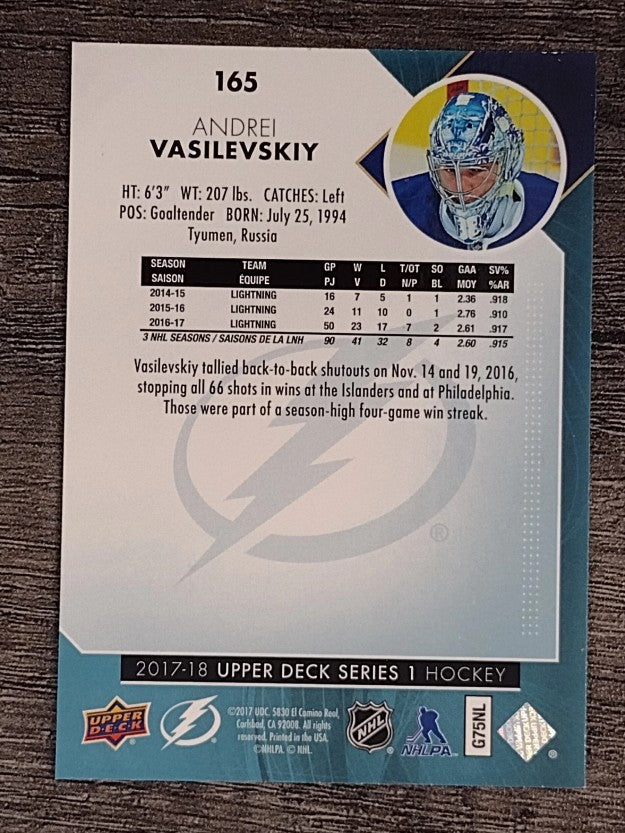 2017-18 Upper Deck #165 Andrei Vasilevskiy