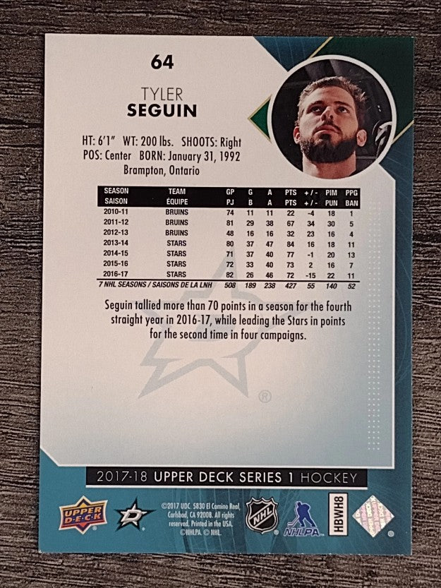 2017-18 Upper Deck #64 Tyler Seguin