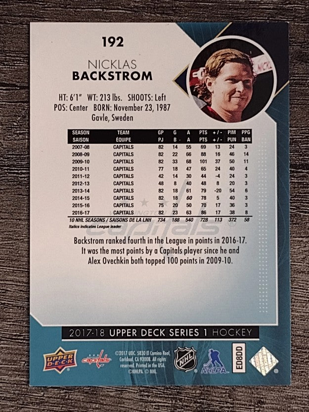 2017-18 Upper Deck #192 Nicklas Backstrom