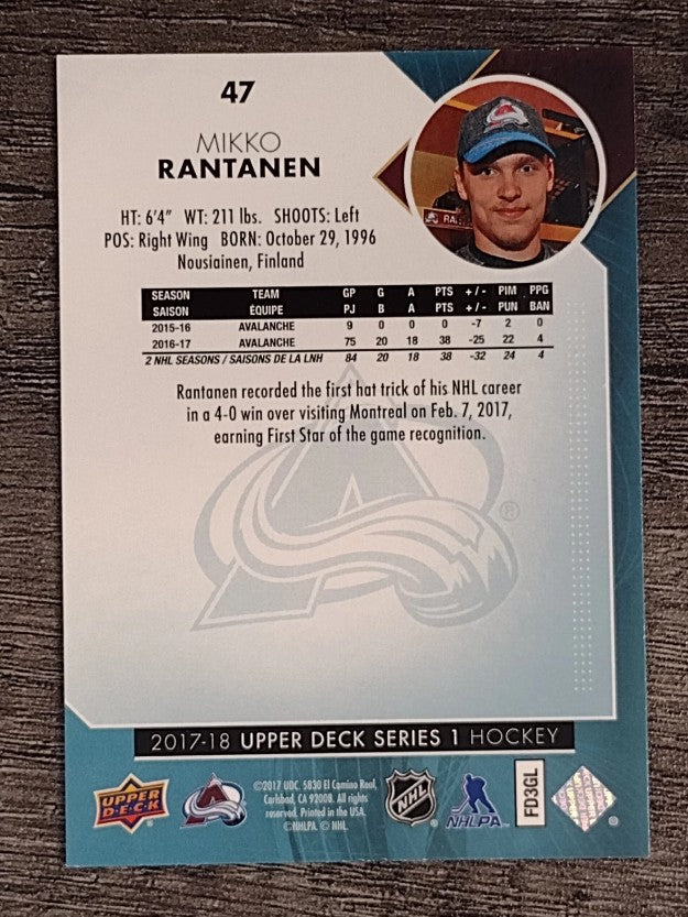 2017-18 Upper Deck #47 Mikko Rantanen