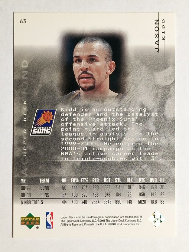2000-01 Black Diamond #63 Jason Kidd