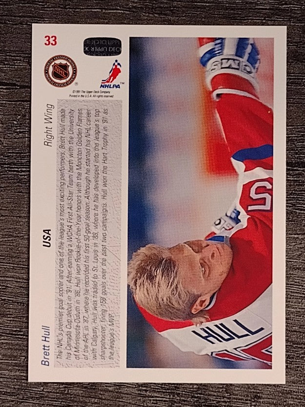 1991-92 Upper Deck #33 Brett Hull CC
