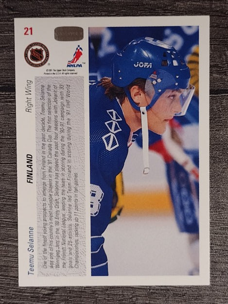 1991-92 Upper Deck #21 Teemu Selanne CC RC