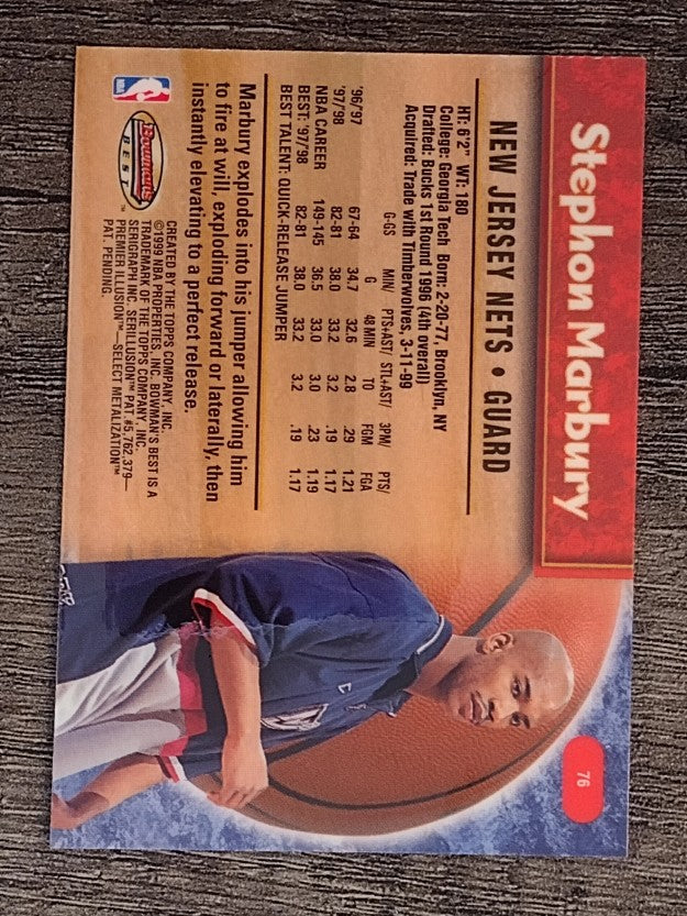 1998-99 Bowman's Best #76 Stephon Marbury