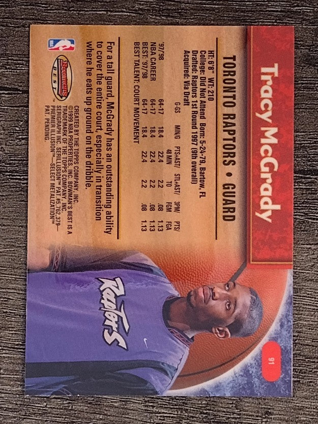 1998-99 Bowman's Best #91 Tracy McGrady