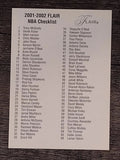 2001-02 Flair #NNO Checklist 1-120