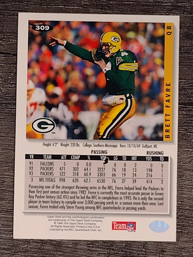 1994 Collector's Choice #309 Brett Favre