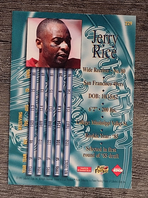 1997 Collector's Edge Masters Nitro #229 Jerry Rice