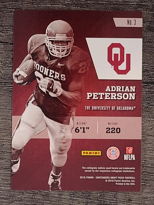 2016 Panini Contenders Draft Picks Class Reunion #3 Adrian Peterson