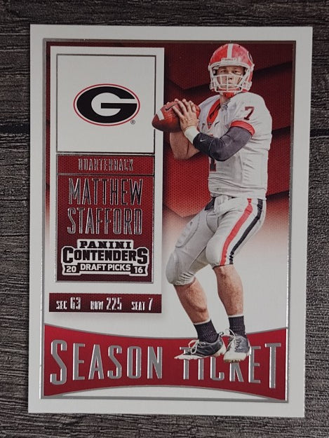 2016 Panini Contenders Draft Picks #74 Matthew Stafford