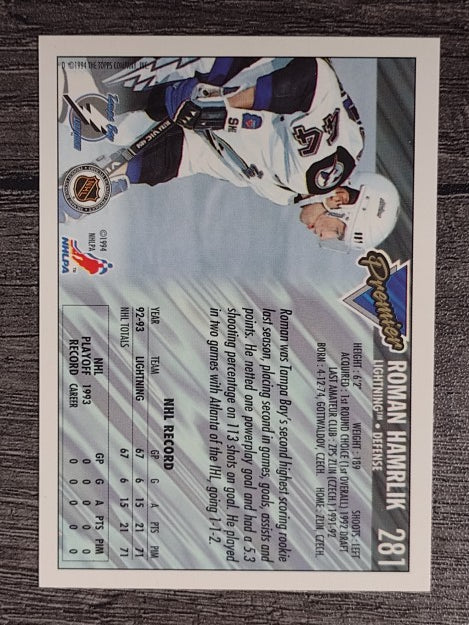 1993-94 Topps Premier #281 Roman Hamrlik