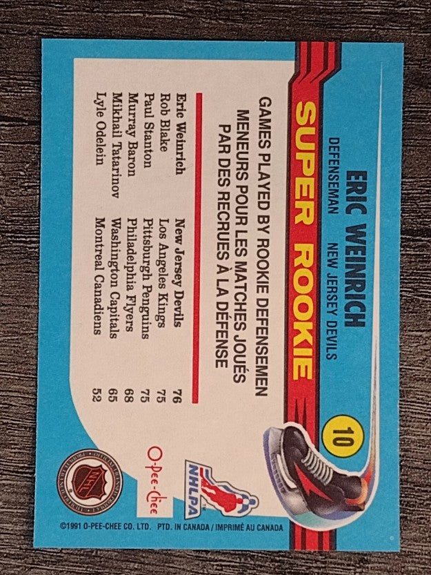 1991-92 O-Pee-Chee #10 Eric Weinrich SR