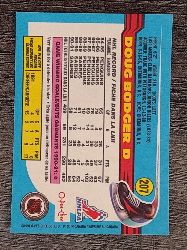 1991-92 O-Pee-Chee #207 Doug Bodger