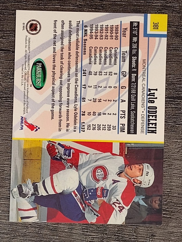 1995-96 Parkhurst International #381 Lyle Odelein