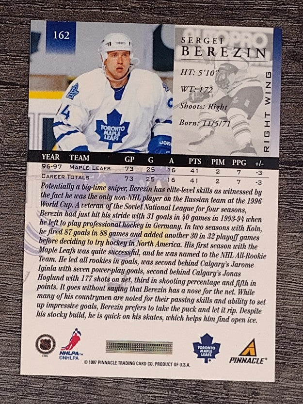 1997-98 Pinnacle #162 Sergei Berezin