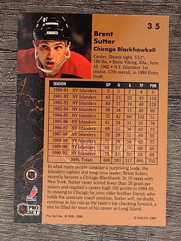 1991-92 Parkhurst #35 Brent Sutter