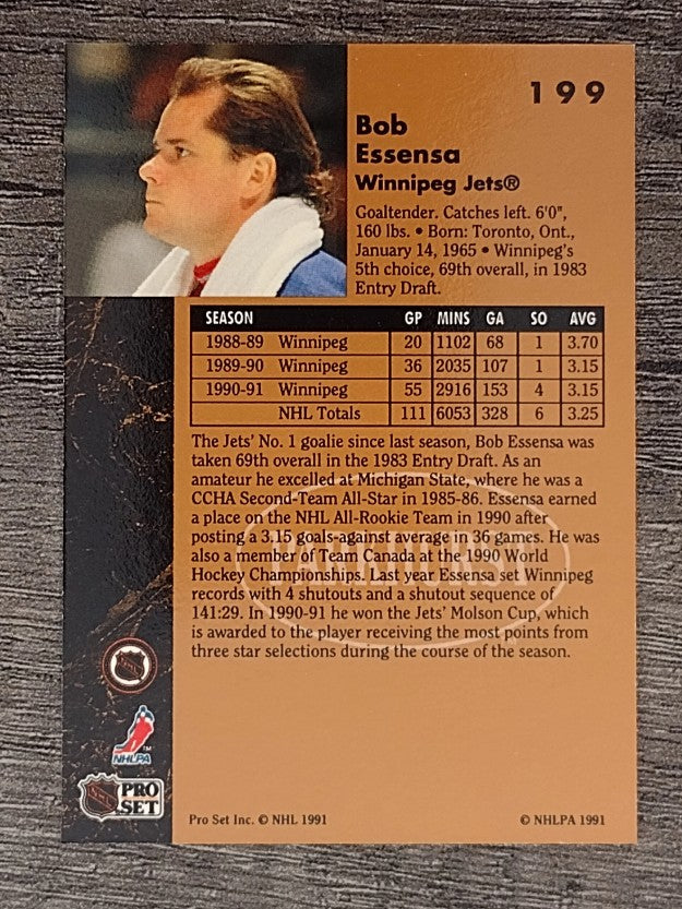 1991-92 Parkhurst #199 Bob Essensa