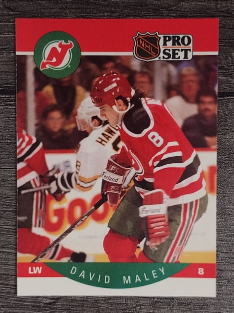 1990-91 Pro Set #171A David Maley ERR RC/Listed as C on back