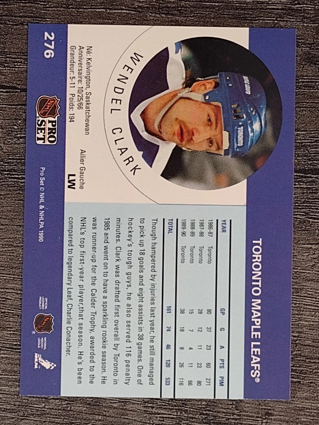 1990-91 Pro Set #276 Wendel Clark