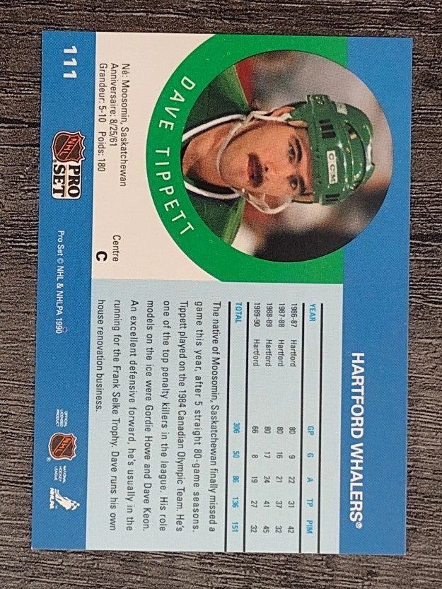 1990-91 Pro Set #111 Dave Tippett