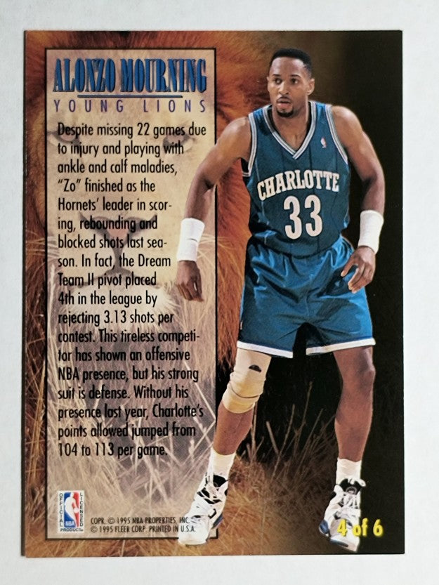 1994-95 Fleer Young Lions #4 Alonzo Mourning