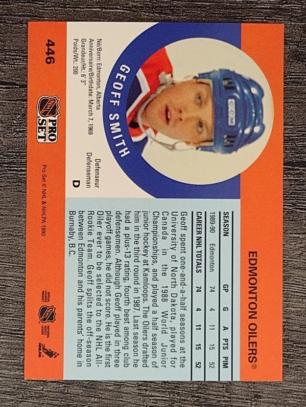 1990-91 Pro Set #446 Geoff Smith RC