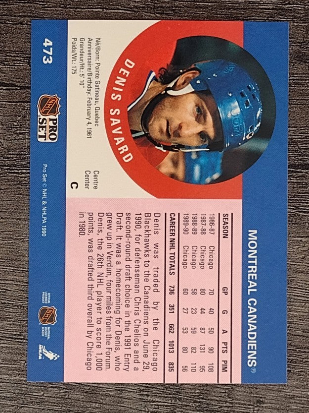 1990-91 Pro Set #473 Denis Savard
