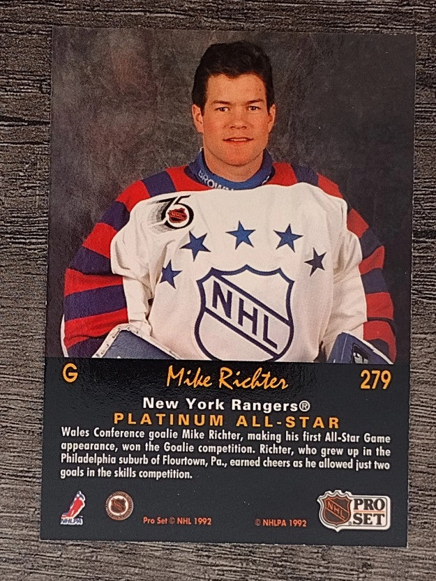 1991-92 Pro Set Platinum #279 Mike Richter AS