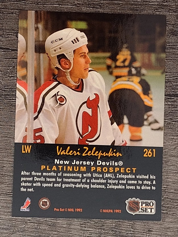 1991-92 Pro Set Platinum #261 Valeri Zelepukin RC
