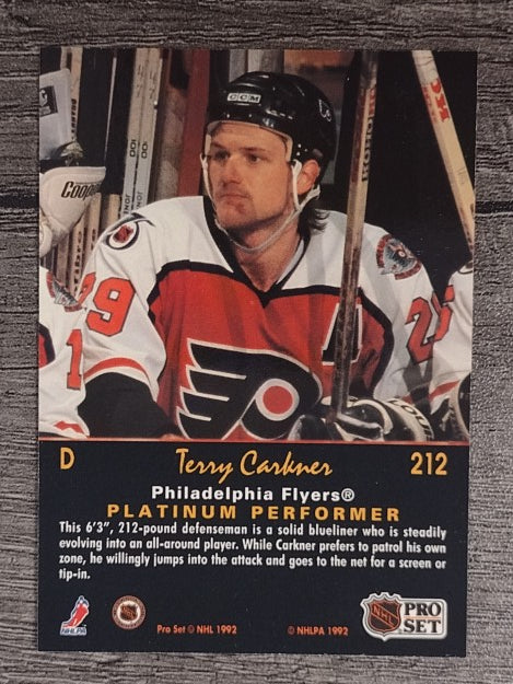1991-92 Pro Set Platinum #212 Terry Carkner