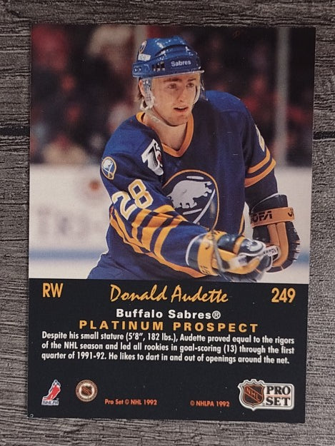 1991-92 Pro Set Platinum #249 Donald Audette