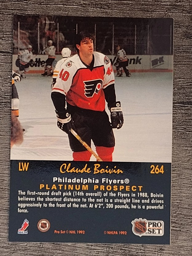1991-92 Pro Set Platinum #264 Claude Boivin RC