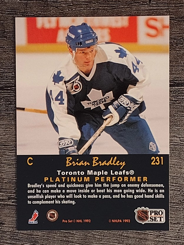 1991-92 Pro Set Platinum #231 Brian Bradley