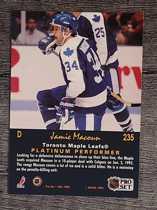 1991-92 Pro Set Platinum #235 Jamie Macoun
