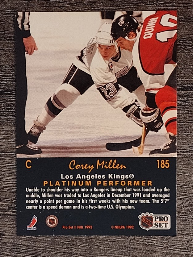 1991-92 Pro Set Platinum #185 Corey Millen RC