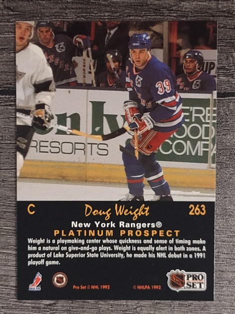 1991-92 Pro Set Platinum #263 Doug Weight RC